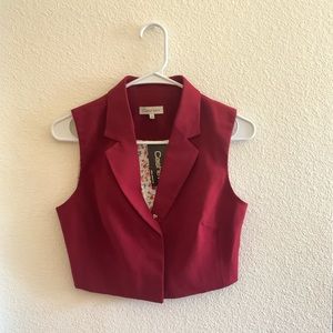Burgundy Vest Top